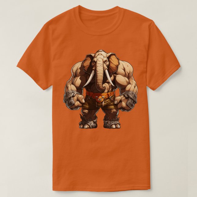 Camiseta Elefante de Bodybuilder 1 (Diseño del anverso)