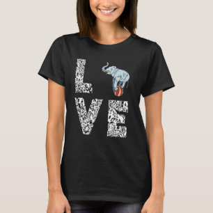 Camiseta Elefante de circo equilibrando bola de amor leopar