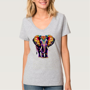Camiseta Elefante de Dibujos Animados Decorativo
