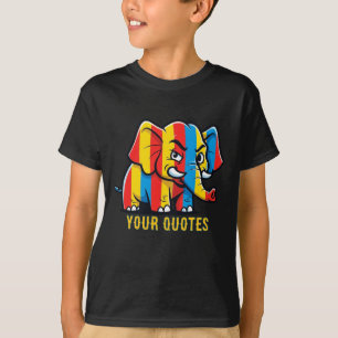 Camiseta Elefante de Dibujos Animados Modernos Arte Pop