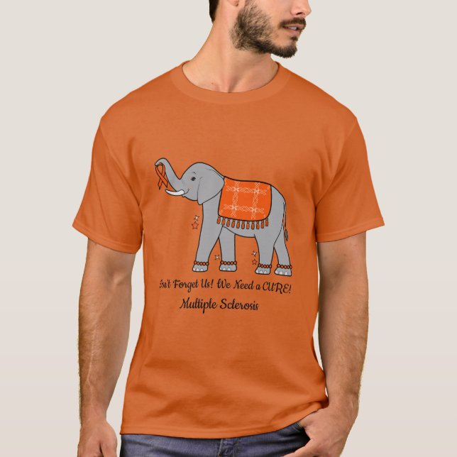 Camiseta Elefante de Esclerosis Múltiple: Conciencia y espe (Anverso)
