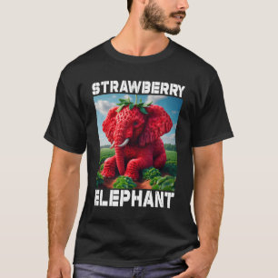 Camiseta Elefante de Fresa Surrealista Mem Mem Fruta Animal