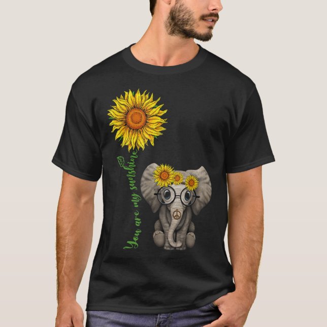 Camiseta Elefante de girasol (Anverso)