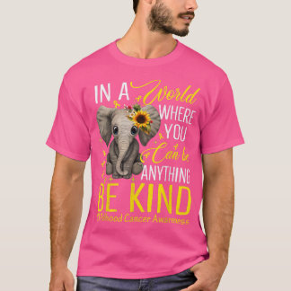 Camiseta Elefante de girasol sé amable niño con cáncer