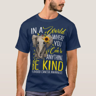 Camiseta Elefante de girasol sé amable niño con cáncer