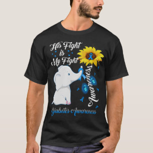 Camiseta Elefante de girasol Su lucha es mi lucha contra la