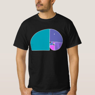 Camiseta Elefante de la Relación Dorada - Espiral de Fibona
