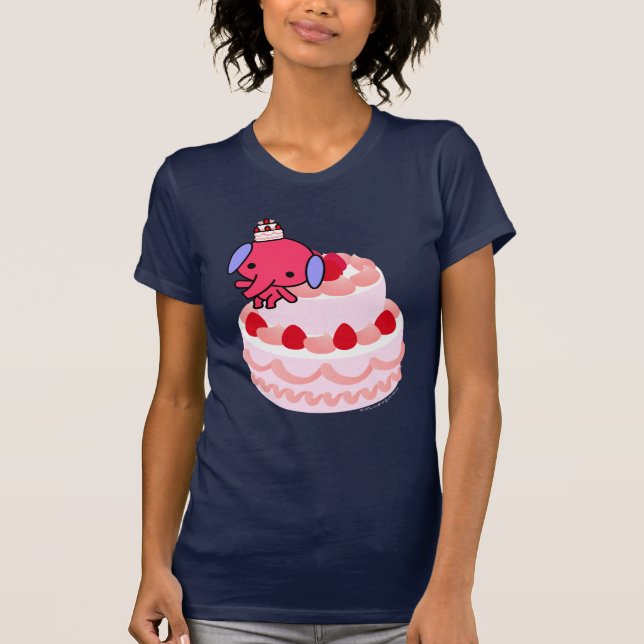 Camiseta - elefante de la torta - torta grande (Anverso)