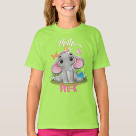 Camiseta Elefante de mariposa antes del inicio de la escuel