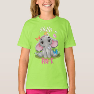 Camiseta Elefante de mariposa antes del inicio de la escuel