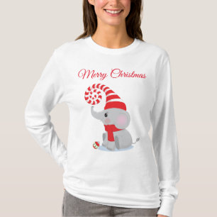 Camiseta Elefante de Navidades Cute