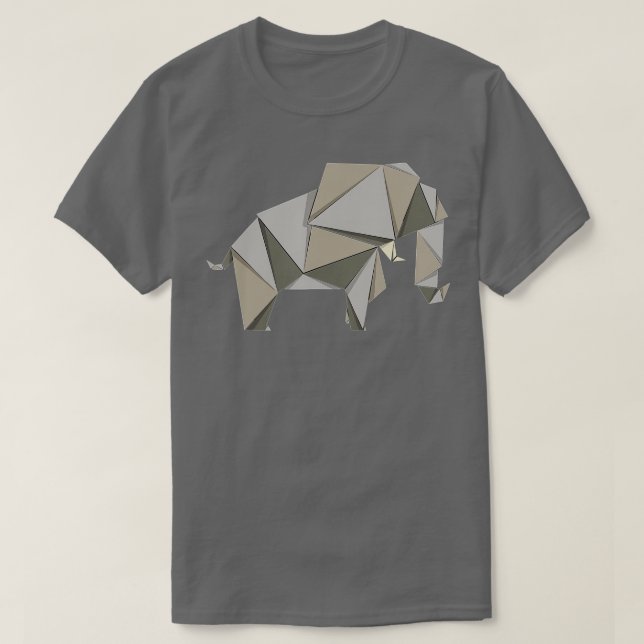 Camiseta Elefante de origami (Diseño del anverso)