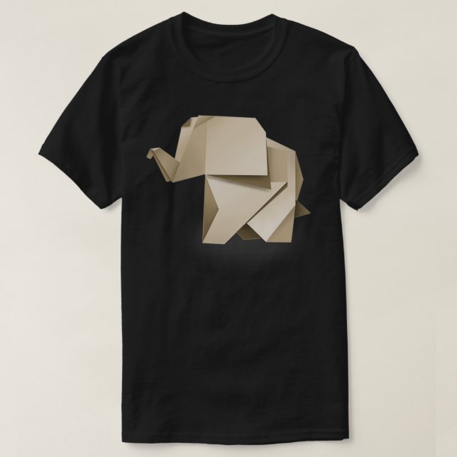 Camiseta Elefante de origami 23 (Diseño del anverso)