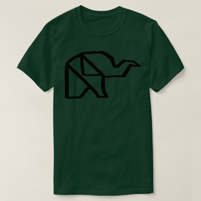 Camiseta Elefante de origami 24 (Diseño del anverso)