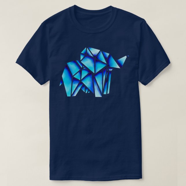 Camiseta Elefante de origami 45 (Diseño del anverso)
