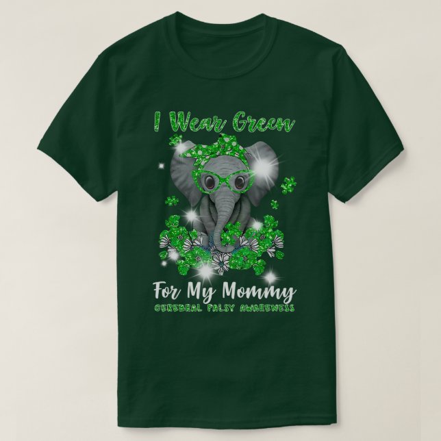 Camiseta Elefante de parálisis cerebral Yo uso mami de CP v (Diseño del anverso)
