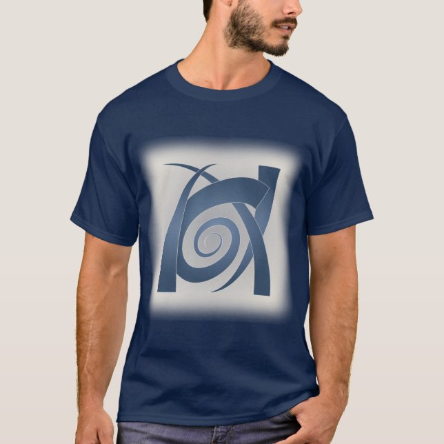Camiseta Elefante de piedra azul (Anverso)