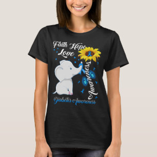 Camiseta Elefante de Sunflower Faith Espero amar la diabete