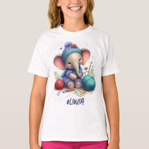 Camiseta elefante de tejido acuático