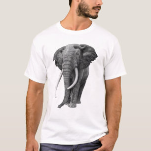 Camiseta Elefante de toros - Dibujo a lápiz
