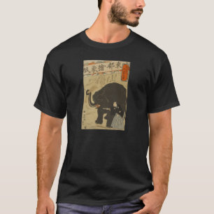 Camiseta Elefante de trabajo - Arte japonés Vintaqge
