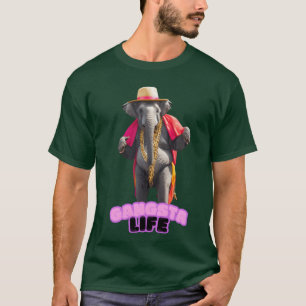 Camiseta Elefante de vida de gánster vintage