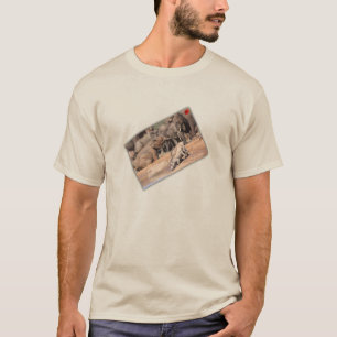 Camiseta Elefante de vida silvestre africana pinned rojo