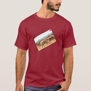 Camiseta Elefante de vida silvestre africano pinchado rojo