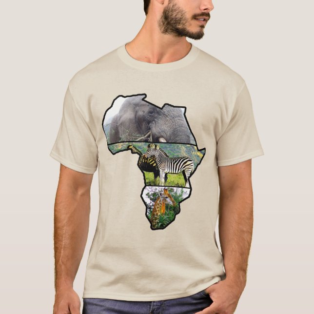 Camiseta Elefante del continente africano de la vida silves (Anverso)