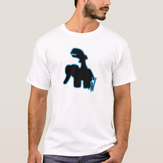 Camiseta Elefante del montar a caballo del tiburón