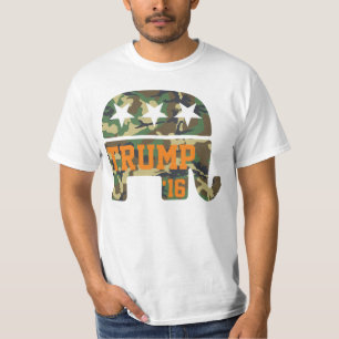Camiseta Elefante del republicano del camuflaje del triunfo