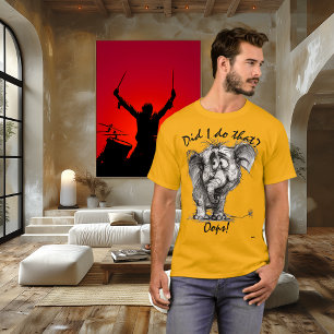 Camiseta Elefante Divertido – Cita Editable Mono Oops Mono 