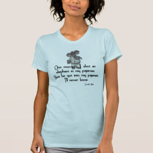 Camiseta Elefante divertido del KRW en la cita de Groucho