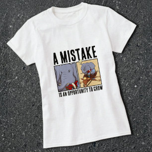 Camiseta Elefante Divertido Un Error Es Una Oportunidad Par