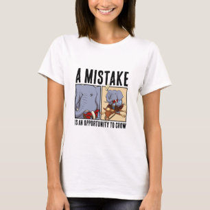 Camiseta Elefante Divertido Un Error Es Una Oportunidad Par