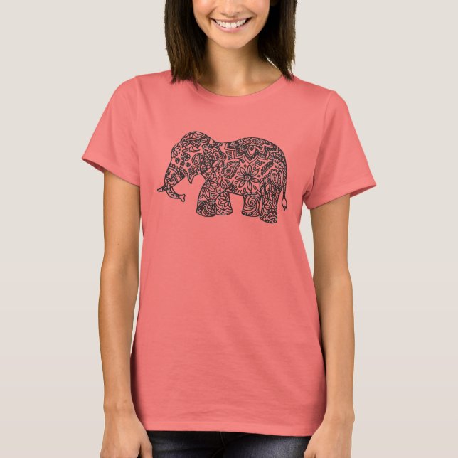 Camiseta Elefante Doodle (Anverso)