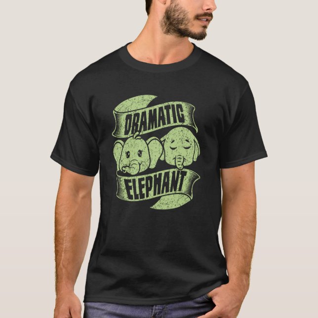 Camiseta Elefante Dramático Para Hombres Mujeres Animales S (Anverso)