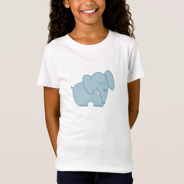 Camiseta Elefante dulce (azul) (Anverso)