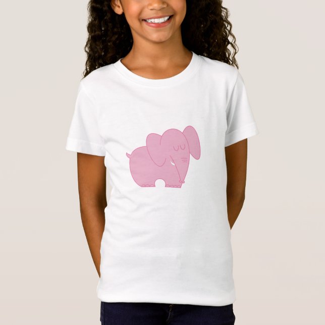 Camiseta Elefante dulce (rosa) (Anverso)