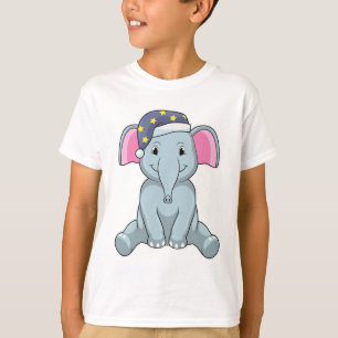 Camiseta Elefante durmiendo con gorra nocturna