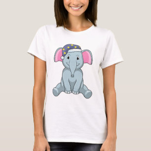 Camiseta Elefante durmiendo con gorra nocturna