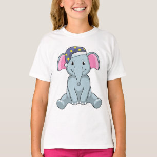 Camiseta Elefante durmiendo con gorra nocturna
