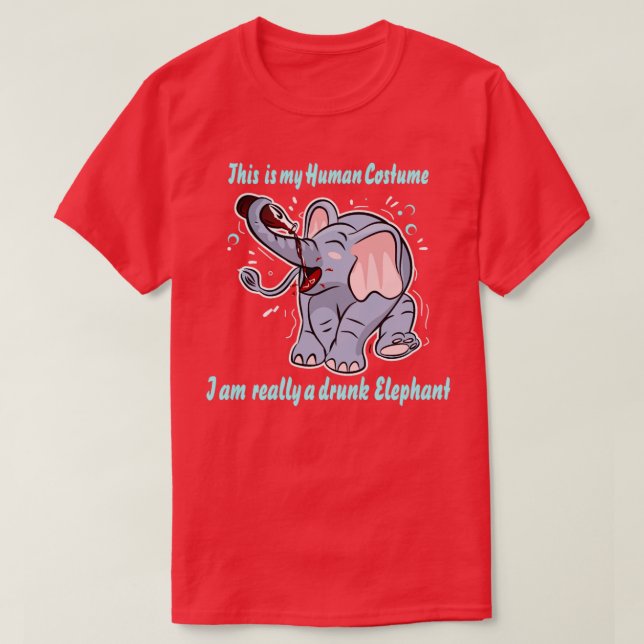 Camiseta Elefante ebrio (Diseño del anverso)