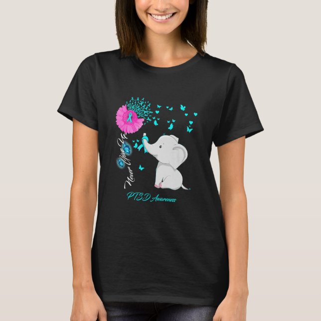 Camiseta Elefante elefante de conciencia del ptsd (Anverso)