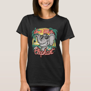 Camiseta Elefante elegante y vibraciones tropicales