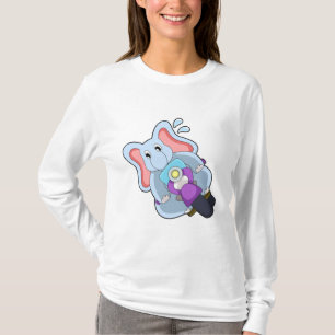 Camiseta Elefante en bicicleta con motocicleta.PNG