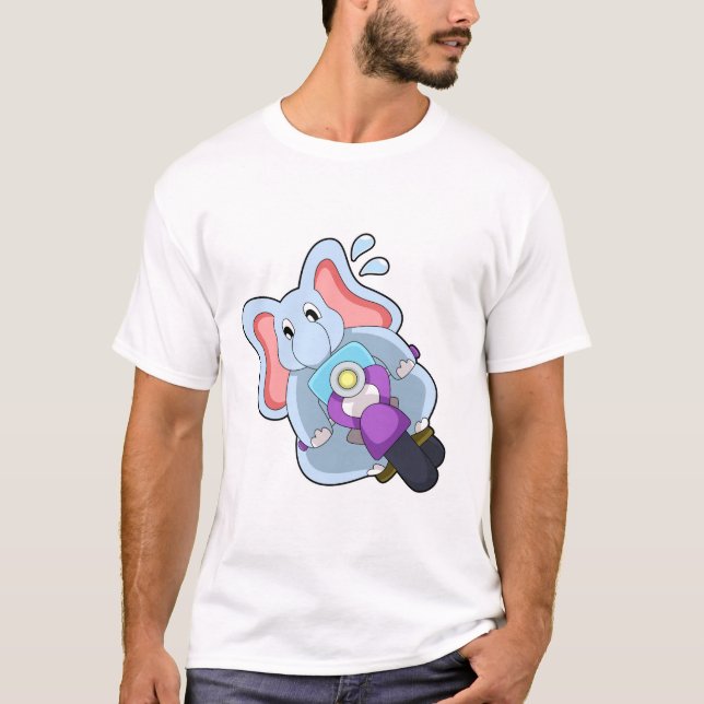 Camiseta Elefante en bicicleta con motocicleta.PNG (Anverso)