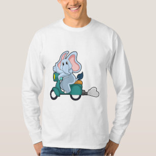 Camiseta Elefante en bicicleta con Scooter