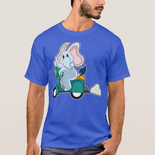 Camiseta Elefante en bicicleta con Scooter