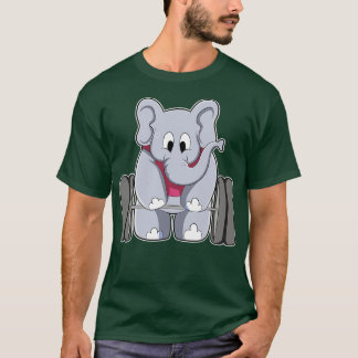 Camiseta Elefante en Bodybuilding con Barbell